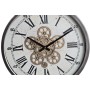 Orologio da Parete DKD Home Decor Movimento Nero Grigio Ferro (46 x 6