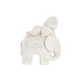 Statua Decorativa DKD Home Decor Finitura invecchiata Elefante Bianco