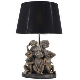 Desk lamp Alexandra House Living Black Gold Golden Plastic 40 W 31 x 48 x 31 cm Monkeys by Alexandra House Living, Bedside an...