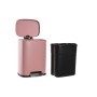 Pedal bin DKD Home Decor 21 x 18 x 29,5 cm Metal 5 L Peach polypropylene Basic | Tienda24 Tienda24.eu