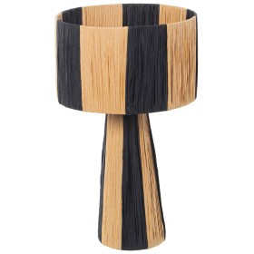 Lampada da tavolo Alexandra House Living Marrone Nero Naturale Rattan Fibra naturale 60 W 25 x 41 x 25 cm di Alexandra House ...