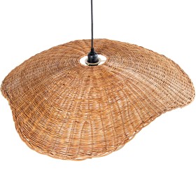 Candeeiro de teto Alexandra House Living Castanho Natural Rotim Fibra natural 40 W 83 x 14 x 74 cm de Alexandra House Living,...