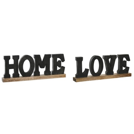 Figura Decorativa DKD Home Decor Preto Castanho 40 x 5 x 15 cm (2 Unidades) | Tienda24 Tienda24.eu