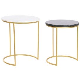 Side table DKD Home Decor 76 x 76 x 42 cm Golden Metal | Tienda24 Tienda24.eu