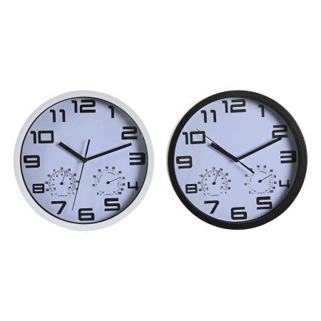 Wanduhr DKD Home Decor 25,5 x 4 x 25,5 cm Schwarz Weiß polystyrol (2 Stück) | Tienda24 Tienda24.eu