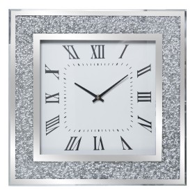 Reloj de Pared Alexandra House Living Plateado Cristal Brillantes 40 x 40 x 4 cm de Alexandra House Living, Relojes de pared ...