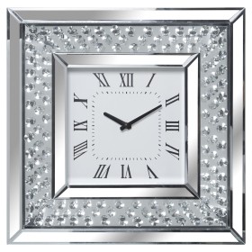 Horloge Murale Alexandra House Living Argenté Verre Brillants 40 x 40 x 4 cm de Alexandra House Living, Pendules murales - Ré...