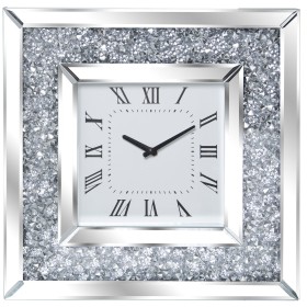 Horloge Murale Alexandra House Living Argenté Verre Brillants 40 x 40 x 4 cm de Alexandra House Living, Pendules murales - Ré...