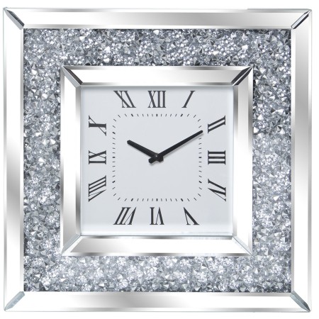 Wanduhr Alexandra House Living Silberfarben Kristall Brillianten 40 x 40 x 4 cm von Alexandra House Living, Wanduhren - Ref: ...