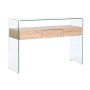 Consola DKD Home Decor Transparente Marrón claro Cristal Madera MDF 120 x 35 x 80 cm | Tienda24 Tienda24.eu