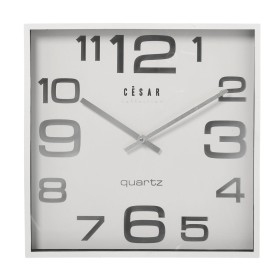 Horloge Murale Alexandra House Living Blanc Argenté Acrylique Plastique 28 x 4 x 28 cm de Alexandra House Living, Pendules mu...