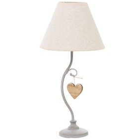 Lampe de bureau Home ESPRIT Blanc Beige Céramique 50 W 220 V 43,5 x 43,5 x 61 cm | Tienda24 - Global Online Shop Tienda24.eu