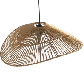 Lampadario Alexandra House Living Marrone Metallo vimini 40 W 51 x 16 x 51 cm di Alexandra House Living, Plafoniere - Rif: D1...