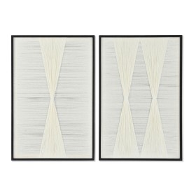 Canvas Home ESPRIT Beige Modern Scandinavian 40 x 4 x 50 cm (2 Units) | Tienda24 Tienda24.eu