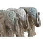 Figura Decorativa Home ESPRIT Blanco Verde Turquesa Elefante Colonial 21,5 x 8,5 x 16 cm (3 Unidades) | Tienda24 Tienda24.eu