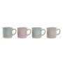 Ensemble de tasses à café Home ESPRIT Bleu Rose Grès Urbaine 180 ml 4 Pièces | Tienda24 Tienda24.eu