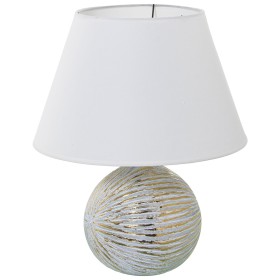 Desk lamp Alexandra House Living White Golden Ceramic 40 W 35 x 43 x 35 cm by Alexandra House Living, Bedside and Table Lamps...