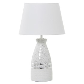 Lâmpada de mesa Alexandra House Living Branco Prateado Cerâmica 60 W 14 x 35 x 15 cm de Alexandra House Living, Candeeiros de...