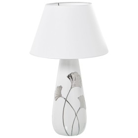 Lampada da tavolo Alexandra House Living Bianco Argentato Ceramica 60 W 16 x 45 x 16 cm di Alexandra House Living, Lampade da...