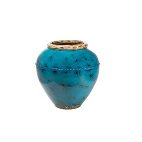 Buy Vase Romimex Blue Ceramic 55 x 55 x 55 cm