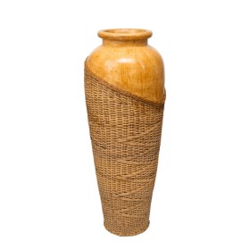 Kaufe Vase Romimex Braun Rattan Terrakotta 30 x