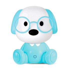 Desk lamp Alexandra House Living Blue Plastic 18 x 20 x 15 cm Glasses Dog by Alexandra House Living, Bedside and Table Lamps ...