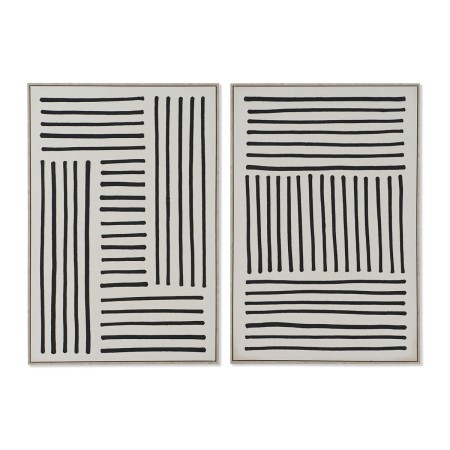 Painting Home ESPRIT White Black Urban 83 x 4,5 x 123 cm (2 Units) | Tienda24 Tienda24.eu