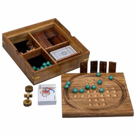 Set de jeux traditionnels Alexandra House Living Marron 13 x 4 x 28 cm 3-en-1 | Tienda24 - Global Online Shop Tienda24.eu