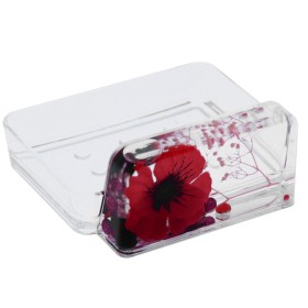 Soap dish Alexandra House Living Transparent Acrylic Plastic Flowers 13 x 5 x 10 cm by Alexandra House Living, Stands and dis...