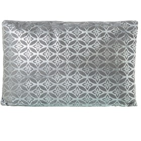 Cojín EDÉN Blanco Gris oscuro Impreso Terciopelo 45 x 8 x 45 cm | Tienda24 - Global Online Shop Tienda24.eu