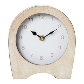 Horloge de table Alexandra House Living Marron Beige Bois Métal 14 x 16 x 5 cm de Alexandra House Living, Pendulettes de bure...