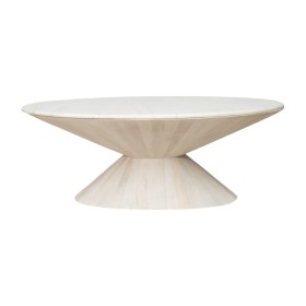 Side table Romimex White Golden 122 x 45 x 69 cm Cone-shaped by Romimex, Tables - Ref: D1633496, Price: 1,00 €, Discount: %