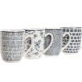 Ensemble de 4 mugs Home ESPRIT Bleu Blanc Porcelaine 340 ml | Tienda24 Tienda24.eu