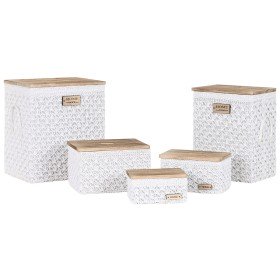 Laundry basket DKD Home Decor White Mouse Children's Fibre (38 x 38 x 54 cm) | Tienda24 Tienda24.eu