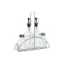 Condiment Set Home ESPRIT Transparent Metal Crystal 300 ml 22,5 x 6 x 23 cm | Tienda24 Tienda24.eu