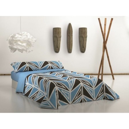 Set di copripiumino Hosteline INCA Azzurro Osimano 260 x 240 cm 4 Pezzi | Tienda24 - Global Online Shop Tienda24.eu