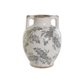 Vase Alexandra House Living White Golden Ceramic 11 x 11 x 20 cm | Tienda24 Tienda24.eu