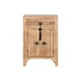 Mesita de Noche Home ESPRIT Negro Natural Madera de abeto Madera MDF 45 x 34 x 66 cm | Tienda24 Tienda24.eu