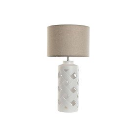 Lampe de bureau DKD Home Decor Blanc Multicouleur Aluminium Verre 40 W 220 V 15 x 15 x 18 cm | Tienda24 Tienda24.eu