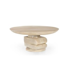 Side table 32 x 32 x 54,5 cm Brown Marble Iron | Tienda24 Tienda24.eu