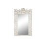 Wall mirror Home ESPRIT White Crystal Mango wood Indian Man Stripped 150 x 5 x 242 cm | Tienda24 Tienda24.eu