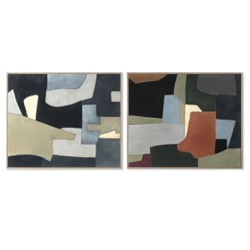 Cuadro Home ESPRIT Marrón Negro Beige Abstracto Moderno 63 x 3,8 x 93 cm (2 Unidades) | Tienda24 Tienda24.eu