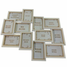 Photo frame Romimex Stone Brass Marble MDF Wood 5 x 25 x 20 cm | Tienda24 Tienda24.eu