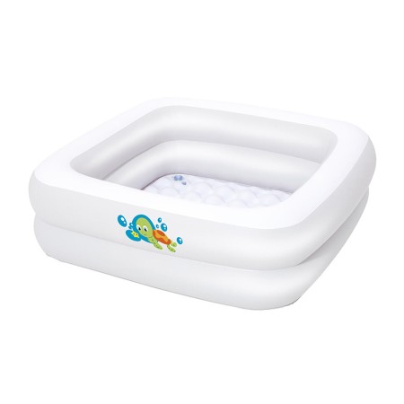 Bestway Baignoire Gonflable Bébé Rembourrée 86x86x25 cm 0 à 3 Ans Jardin 51116 de Bestway, Baignoires et sièges de bain - Réf...