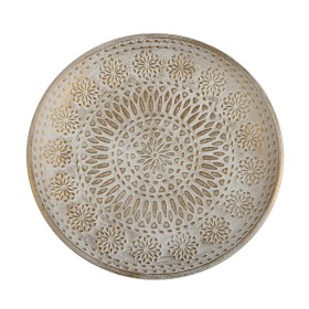 Centre de Table Romimex Blanc Rose Céramique 28 x 6 x 23 cm | Tienda24 Tienda24.eu