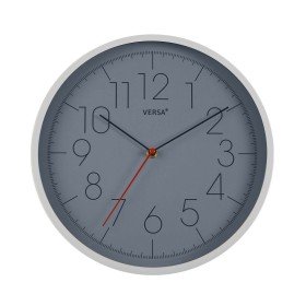 Reloj de Pared Versa Gris Plástico (4,3 x 35,5 x 35,5 cm) | Tienda24 Tienda24.eu