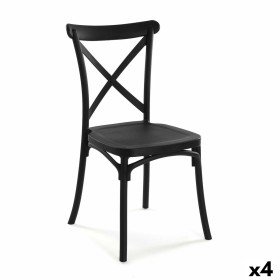 Silla de suelo DKD Home Decor Negro 59 x 46 x 78 cm | Tienda24 Tienda24.eu