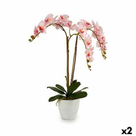 Dekorationspflanze Home ESPRIT Kristall Blume 11 x 11 x 40 cm (3 Stück) | Tienda24 Tienda24.eu