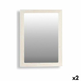 Espejo de pared Home ESPRIT Blanco Dorado Cristal Hierro 108 x 5,5 x 108 cm | Tienda24 Tienda24.eu