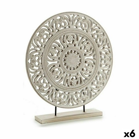 Figura Decorativa Mandala Branco 7 x 49 x 44 cm (6 Unidades) | Tienda24 Tienda24.eu